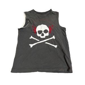 trendy y2k skull design mall goth tank top